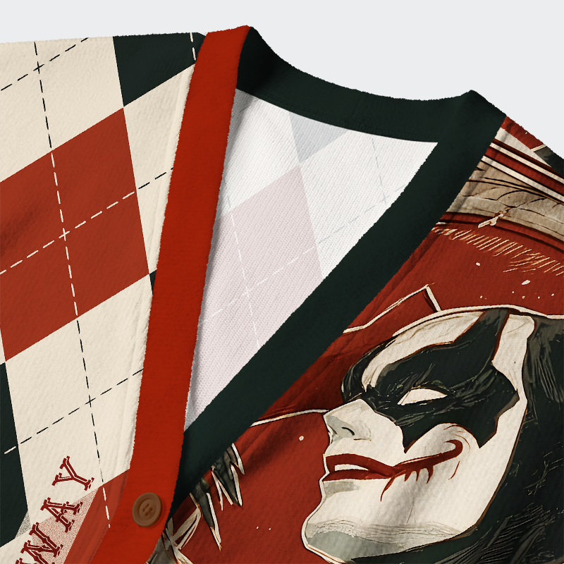 Tokyo-Tiger Joker：No Sanity Allowed Ugly Cardigan Sweater