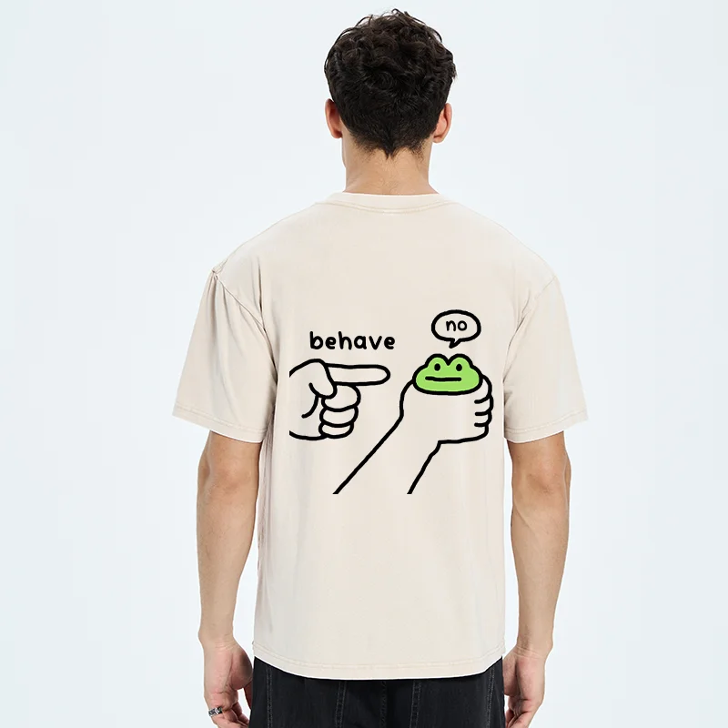 Tokyo-Tiger Dishonest Frog Back Washed T-Shirt