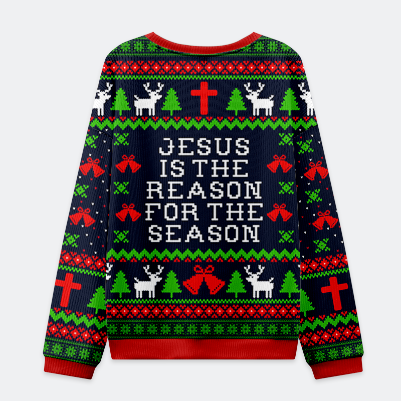 Tokyo-Tiger Jesus: The Reason We Celebrate Christmas Ugly Sweatshirt