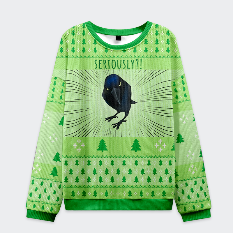 Tokyo-Tiger Raven's Question Christmas Ugly Sweatshirt