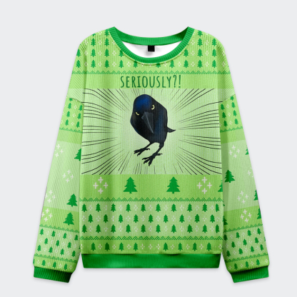 Tokyo-Tiger Raven's Question Christmas Ugly Sweatshirt