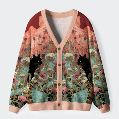 Tokyo-Tiger Mysteries Of The Garden Ugly Cardigan Sweater
