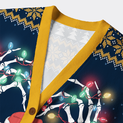 Tokyo-Tiger Dead Inside, Festive Outside Ugly Cardigan Sweater