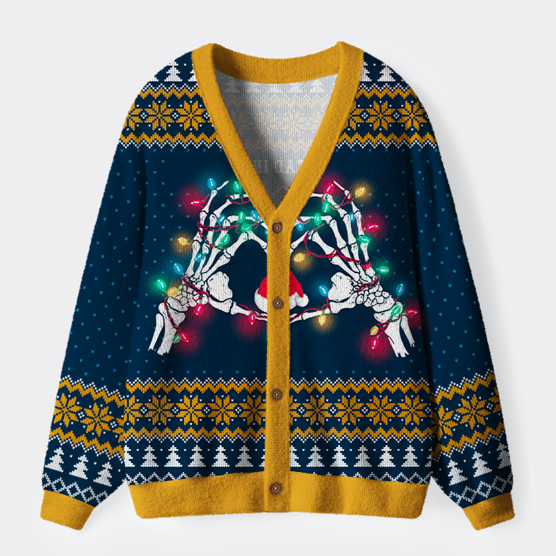 Tokyo-Tiger Dead Inside, Festive Outside Ugly Cardigan Sweater