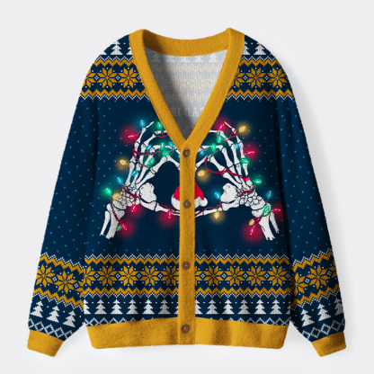 Tokyo-Tiger Dead Inside, Festive Outside Ugly Cardigan Sweater