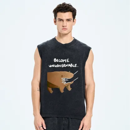 Tokyo-Tiger Moo Deng Bites Someone's Arm Washed Tank