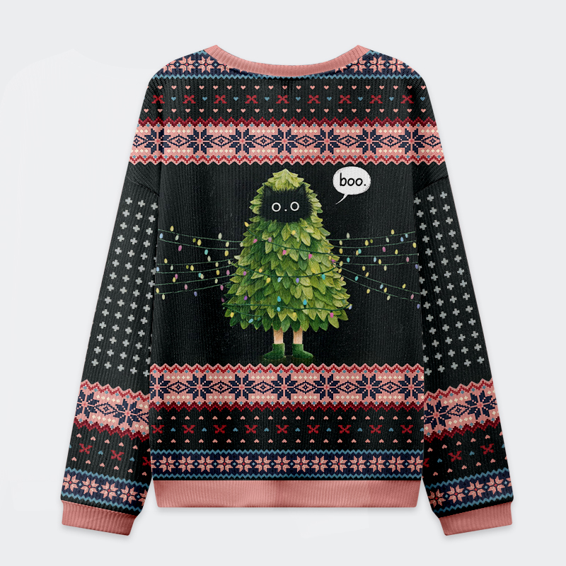 Tokyo-Tiger Tired Kitsmas Tree Christmas Ugly Sweatshirt