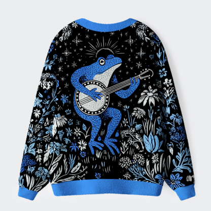 Tokyo-Tiger Serenade of the Banjo Frogs Ugly Cardigan Sweater