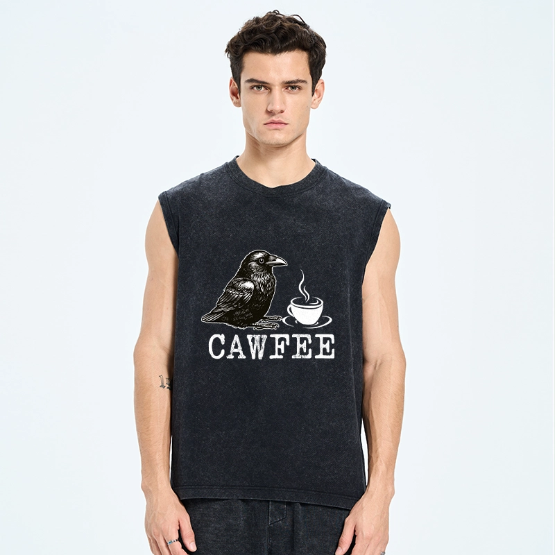 Tokyo-Tiger Cawfee Funny Japan Meme Washed Tank