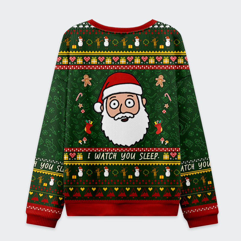 Tokyo-Tiger Santa's Watching You Sleep Christmas Ugly Sweatshirt