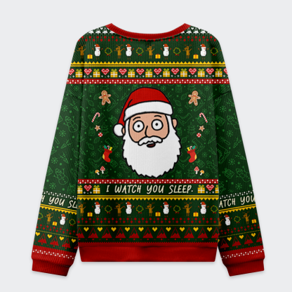 Tokyo-Tiger Santa's Watching You Sleep Christmas Ugly Sweatshirt