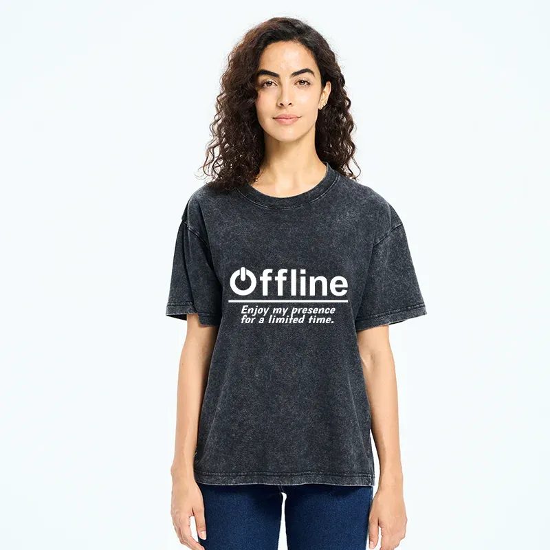 Tokyo-Tiger Offline Gamer Washed T-Shirt