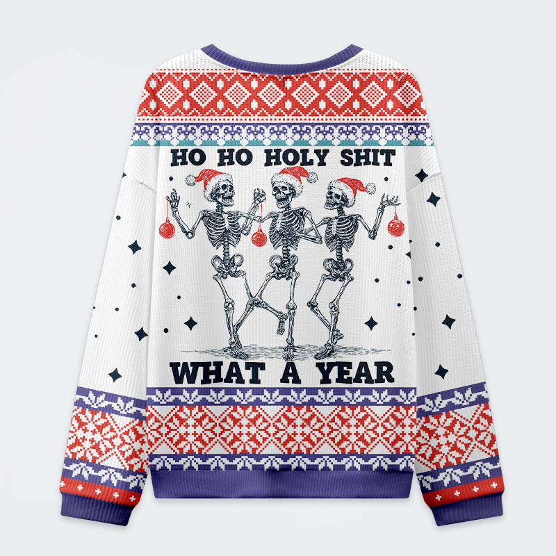 Tokyo-Tiger Merry Bone-Mas Christmas Ugly Sweatshirt