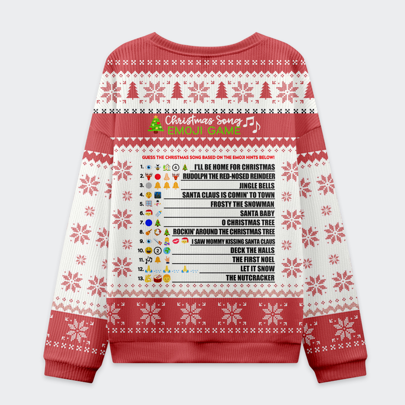 Tokyo-Tiger Guess The Christmas Song Question On The Front Answer On The Back Christmas Ugly Sweatshirt