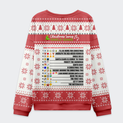 Tokyo-Tiger Guess The Christmas Song Question On The Front Answer On The Back Christmas Ugly Sweatshirt