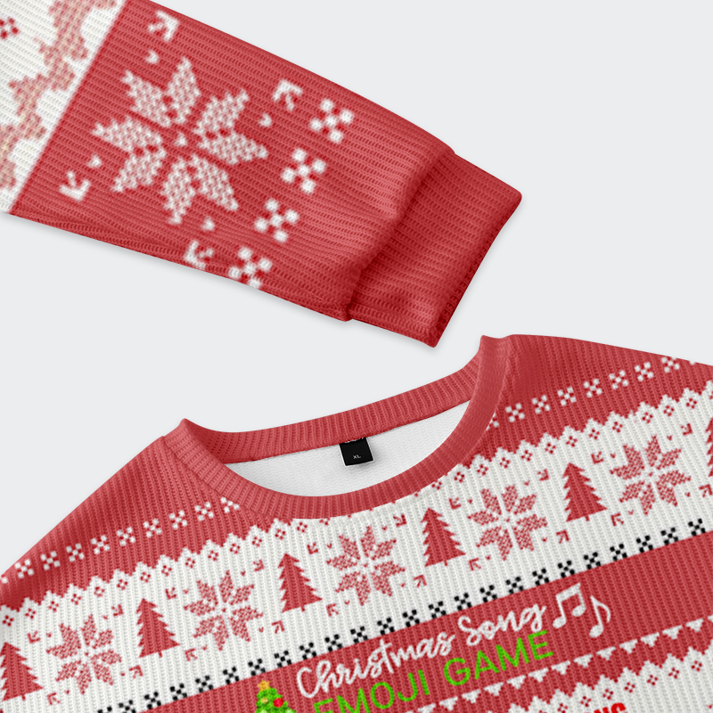 Tokyo-Tiger Guess The Christmas Song Question On The Front Answer On The Back Christmas Ugly Sweatshirt