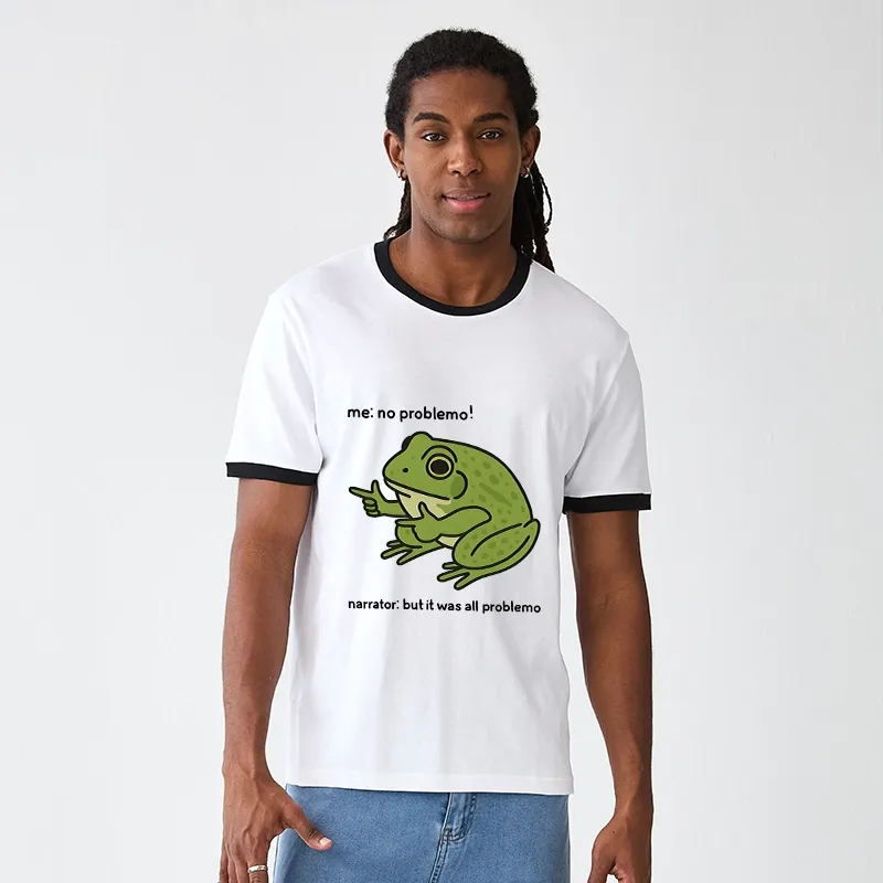 Tokyo-Tiger Stupid Frog Meme Trim T-Shirt