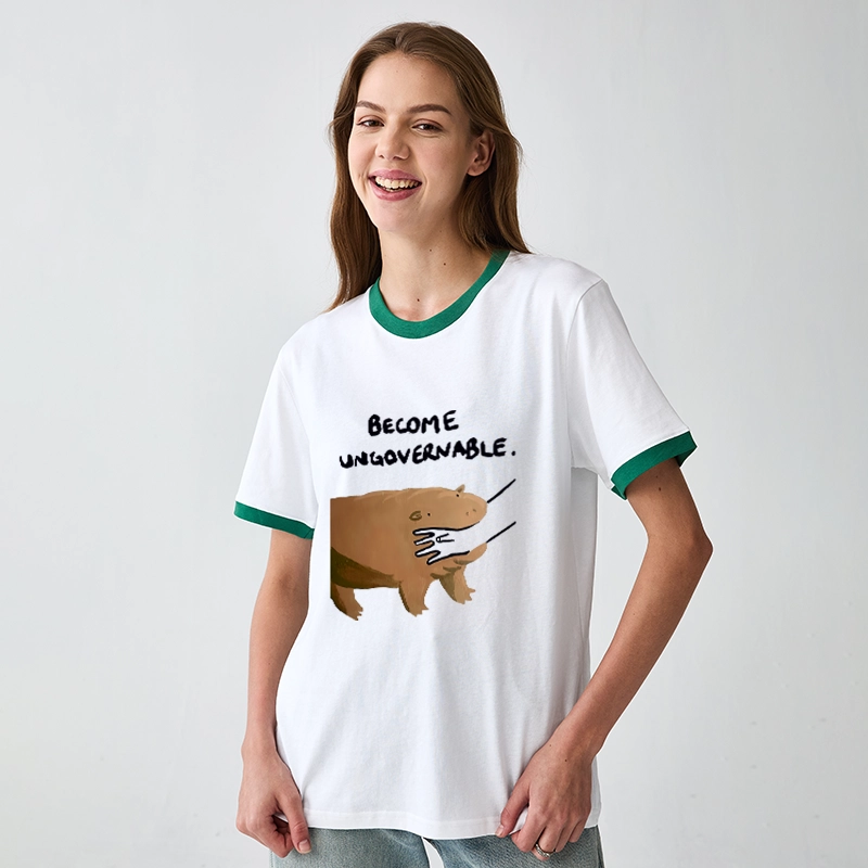 Tokyo-Tiger Moo Deng Bites Someone's Arm Trim T-Shirt