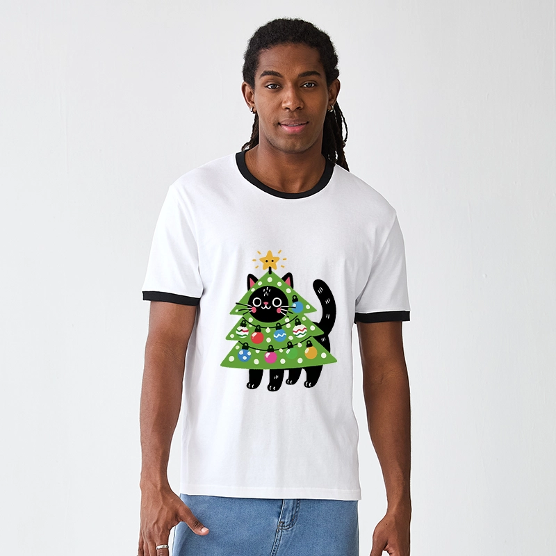 Tokyo-Tiger Christmas Tree Cat Trim T-Shirt