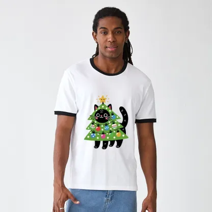 Tokyo-Tiger Christmas Tree Cat Trim T-Shirt