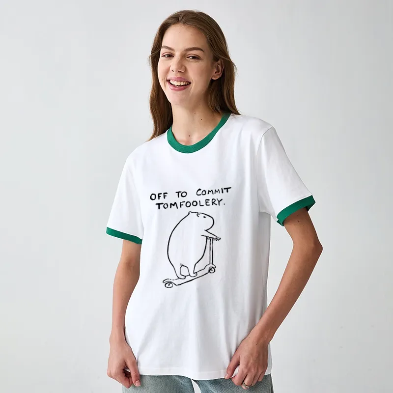 Tokyo-Tiger Capybara Is Ready To Do Something Bad Trim T-Shirt