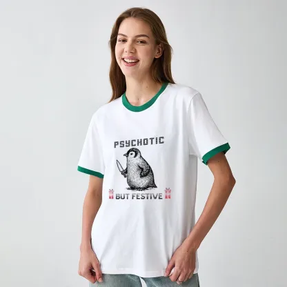 Tokyo-Tiger Overstimulated but Festive Christmas Trim T-Shirt