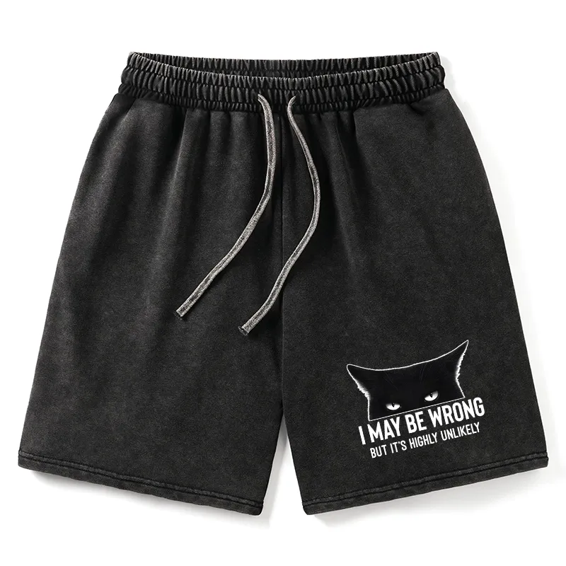 Tokyo-Tiger Cat Can Do No Wrong Washed Shorts
