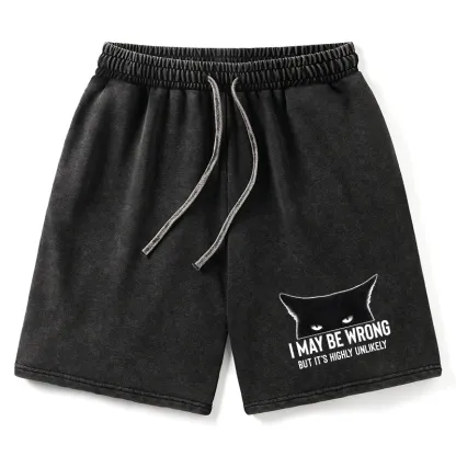Tokyo-Tiger Cat Can Do No Wrong Washed Shorts
