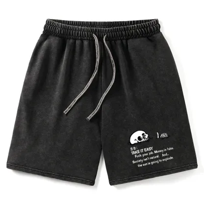 Tokyo-Tiger Skeleton Ridicule Washed Shorts