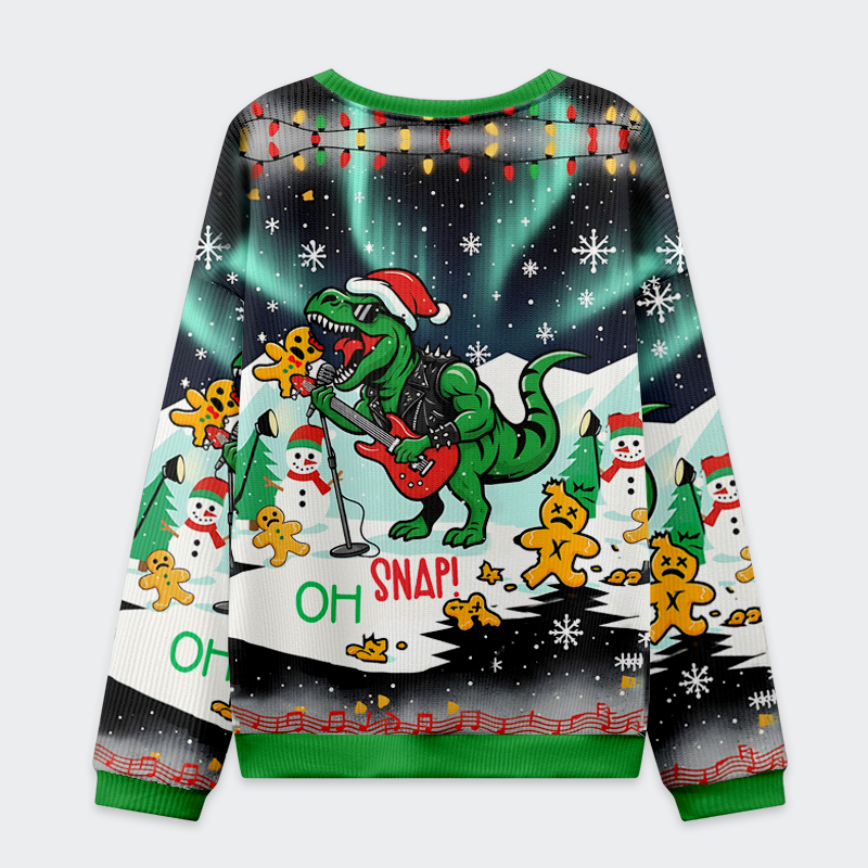 Tokyo-Tiger Oh Snap! The Dino's Holiday Concert Christmas Ugly Sweatshirt