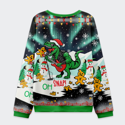 Tokyo-Tiger Oh Snap! The Dino's Holiday Concert Christmas Ugly Sweatshirt