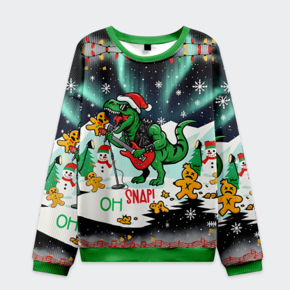 Tokyo-Tiger Oh Snap! The Dino's Holiday Concert Christmas Ugly Sweatshirt