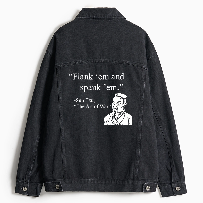 Tokyo-Tiger The Art Of War Funny Jean Jacket