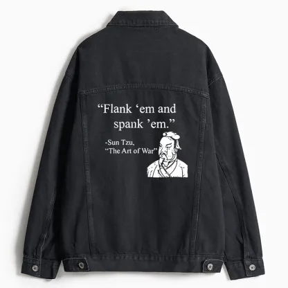 Tokyo-Tiger The Art Of War Funny Jean Jacket