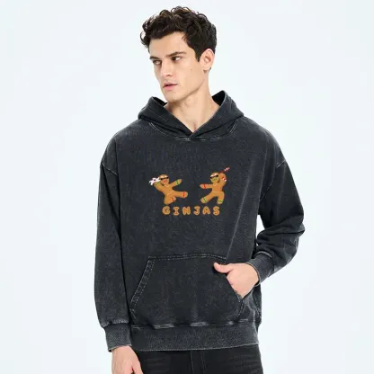 Tokyo-Tiger Gingerbread Ninja Washed Hoodie