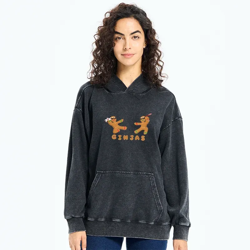 Tokyo-Tiger Gingerbread Ninja Washed Hoodie