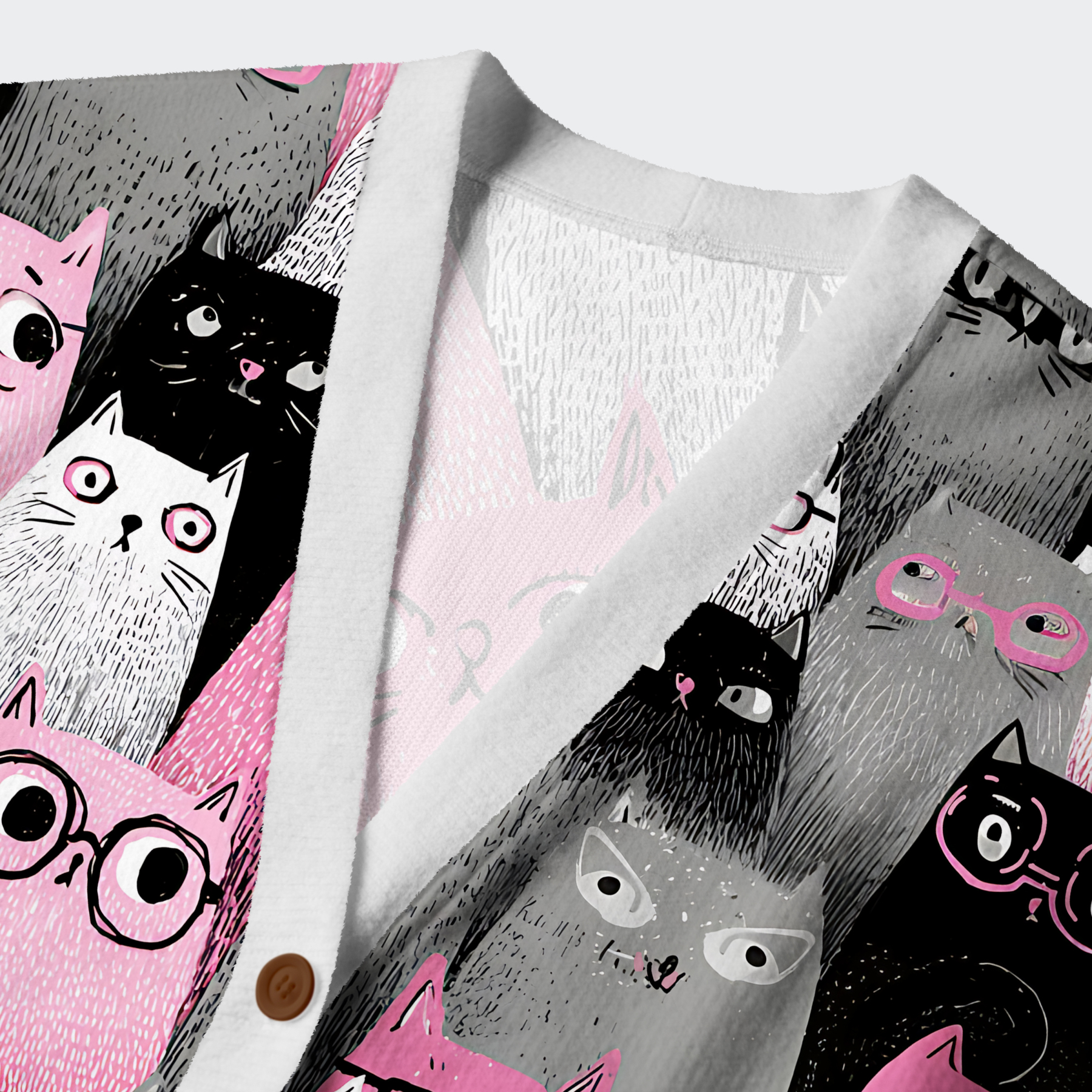 Tokyo-Tiger Cats With Attitude Ugly Cardigan Sweater