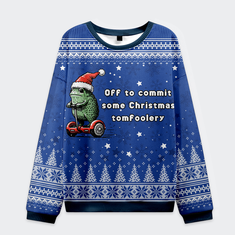 Tokyo-Tiger Christmas Tomfoolery Christmas Ugly Sweatshirt