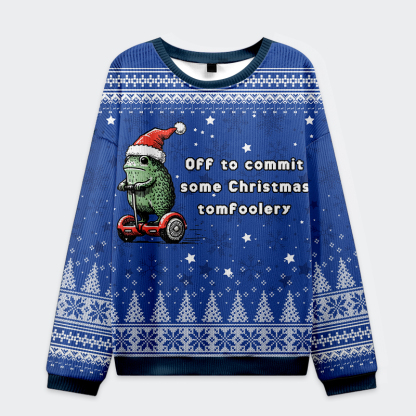 Tokyo-Tiger Christmas Tomfoolery Christmas Ugly Sweatshirt