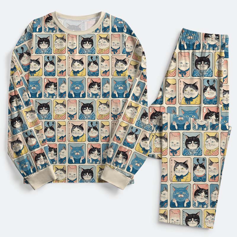 Tokyo-Tiger Many Cats Are Watching You Family Pajama Sets