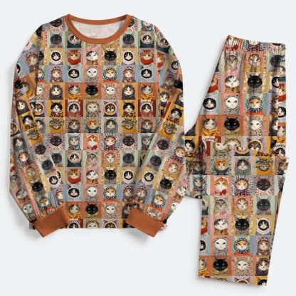 Tokyo-Tiger Kitty Quilt Family Pajama Sets
