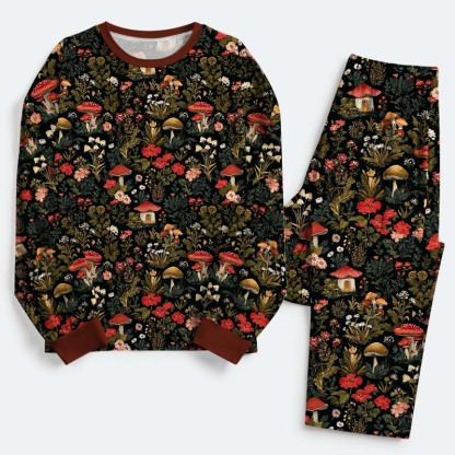 Tokyo-Tiger Enchanted Forest Mushroom Family Pajama Sets
