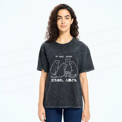 Tokyo-Tiger Cat That Curses Humans Washed T-Shirt