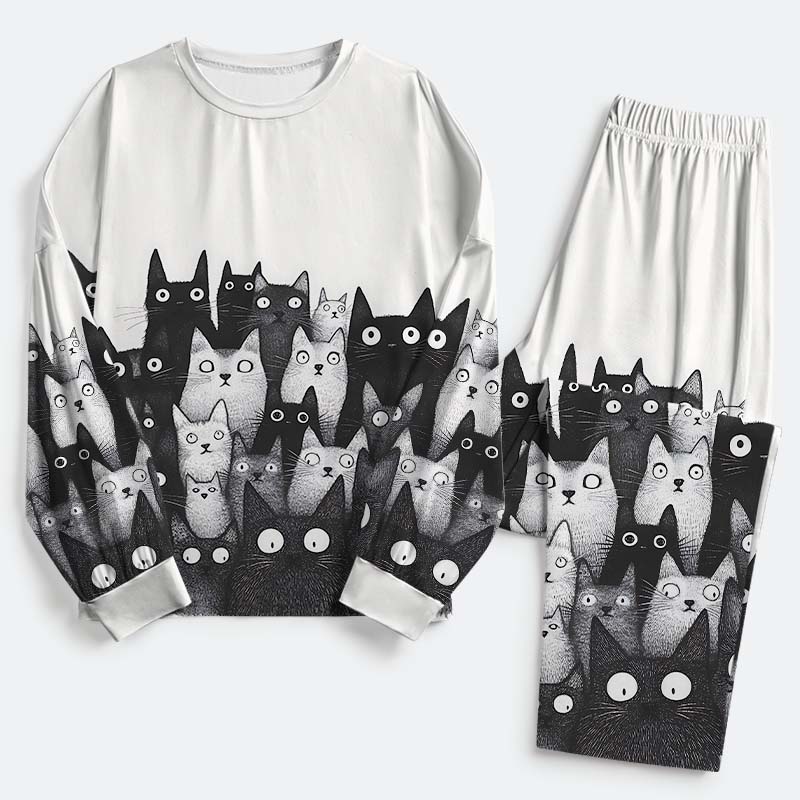 Tokyo-Tiger The Judgmental Stare Of Catsa Family Pajama Sets