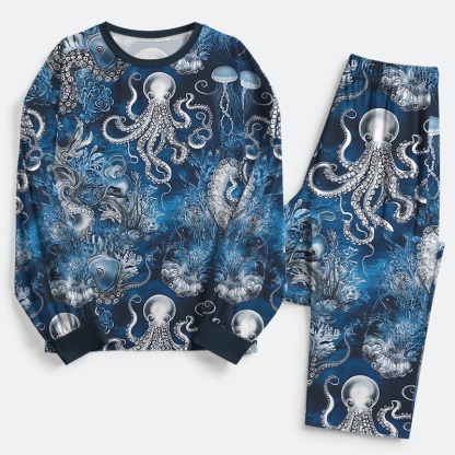 Tokyo-Tiger Deep Sea Octopus Family Pajama Sets