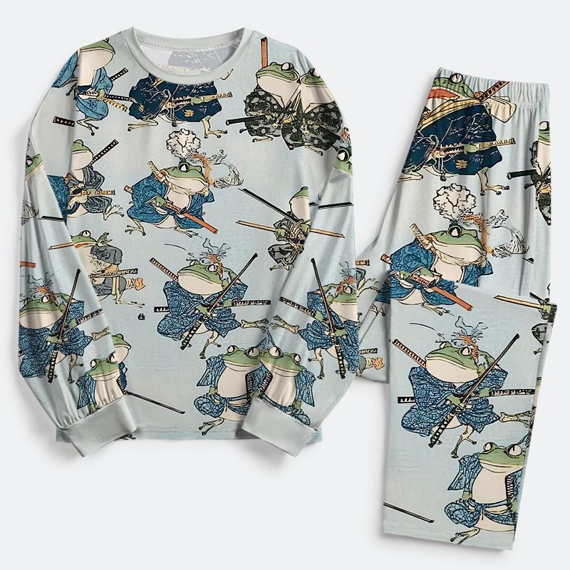 Tokyo-Tiger Frog Samurai Family Pajama Sets