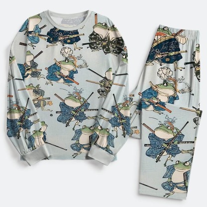 Tokyo-Tiger Frog Samurai Family Pajama Sets