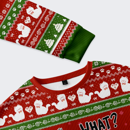 Tokyo-Tiger Cat: Tree? What Tree? Christmas Ugly Sweatshirt