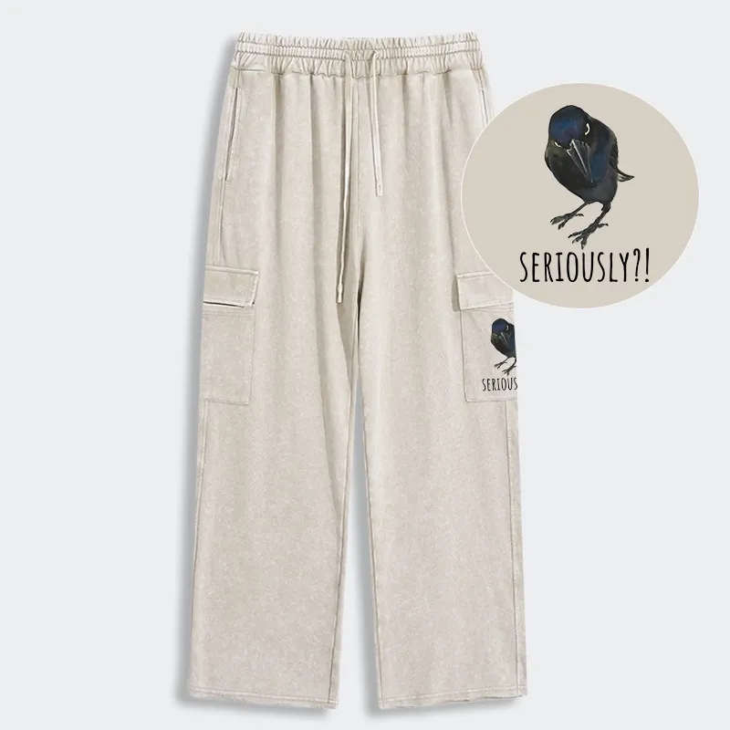 Tokyo-Tiger Raven's Question Washed Utility Sweatpants