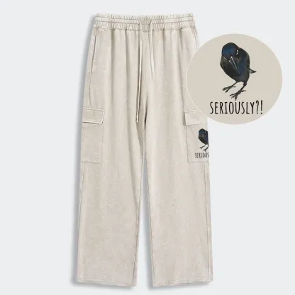 Tokyo-Tiger Raven's Question Washed Utility Sweatpants